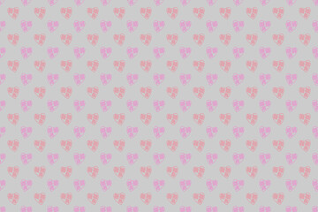 pink heart doodle wallpaper, cute seamless pattern, gray background