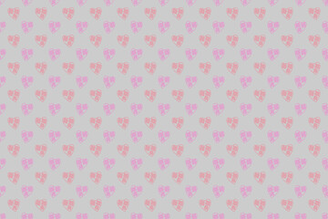 pink heart doodle wallpaper, cute seamless pattern, gray background