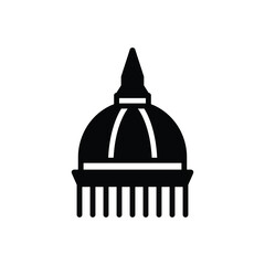 Obraz premium Black solid icon for dome