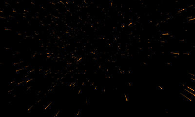 falling  stars. space background with small particles