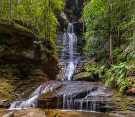 long exposure shot of empress falls at katoomba in the blue mountains