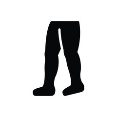 Black solid icon for leg 