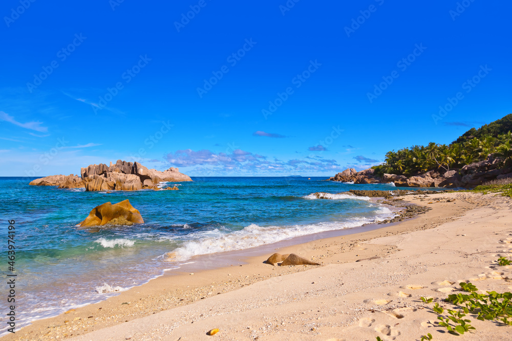 Canvas Prints Tropical beach at Seychelles