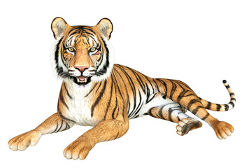 Fototapeta na wymiar 3D Red Tiger
