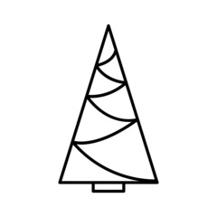 Christmas tree vector icon