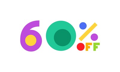 60 percent OFF Discount badge Black Friday Sale Promotional Poster Design Vector Illustration