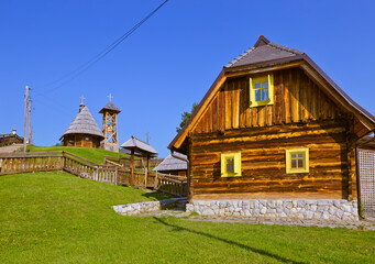 Fototapeta na wymiar Traditional village Drvengrad Mecavnik - Serbia