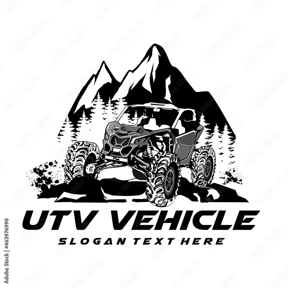 Sticker utv logo design icon vector