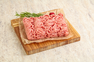 Raw beef minced meat for cooking