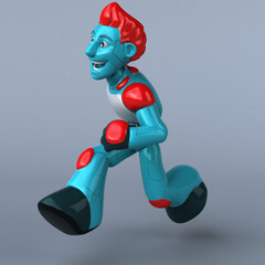 Red robot - 3D Illustration