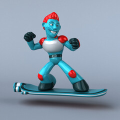 Red robot - 3D Illustration