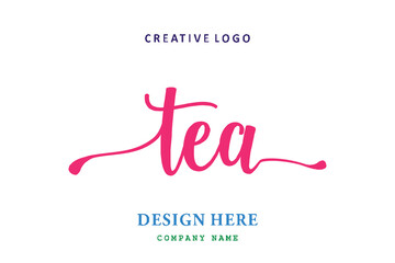 Fototapeta na wymiar TEA lettering logo is simple, easy to understand and authoritative
