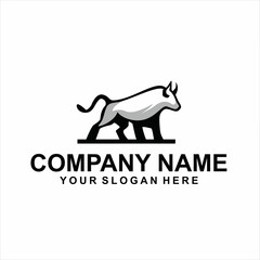 black bull logo vector