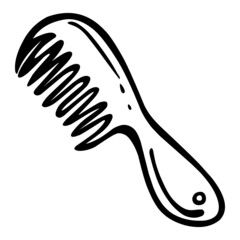 comb of cosmetics hand drawn illustration