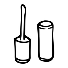 lip gloss of cosmetics hand drawn illustration
