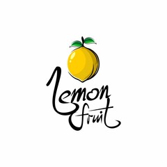 fresh lemon logo illustration vector