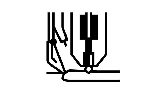 hyperbaric welding animated line icon. hyperbaric welding sign. isolated on white background