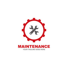 Maintenance simple flat logo vector illustration