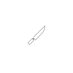 Continuous line drawing of knife, object one line, single line art, vector illustration