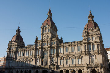 Fototapeta na wymiar Town Hall A Coruña, Galicia