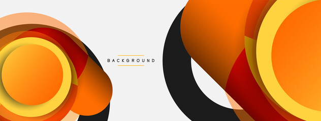 Circle and round shapes abstract background. Vector illustration for wallpaper banner background or landing page