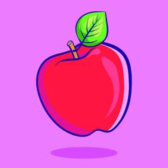 red apple illustration