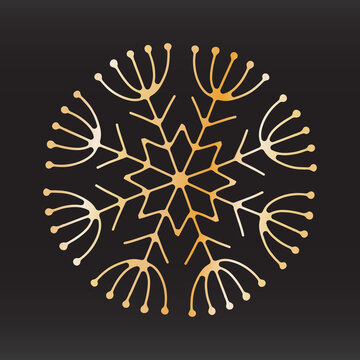 recommend clip art: unique snowflake christmas vector design for brochure banner card sticker