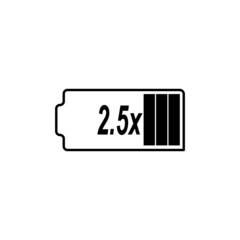 fast charging icon illustration in black and white design, suitable for technology.
