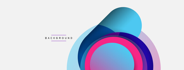 Circle and round shapes abstract background. Vector illustration for wallpaper banner background or landing page