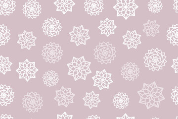snow flake Christmas seamless pattern delicate dusty color