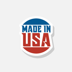 Made in USA label sticker isolated on white background