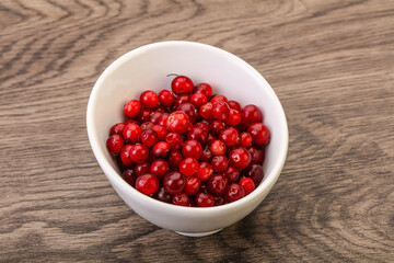 Sweet and tasty cranberry in the bowl