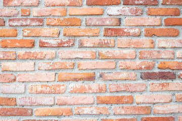 Fototapeta premium open shot of an old red brick wall. classic urban background. background for modern photography. no vignetting.