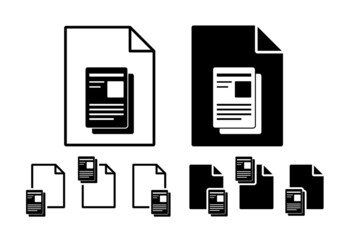 Documentation vector icon in file set illustration for ui and ux, website or mobile application
