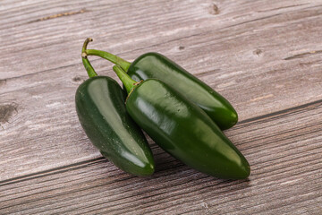 Green raw jalapeno peper heap