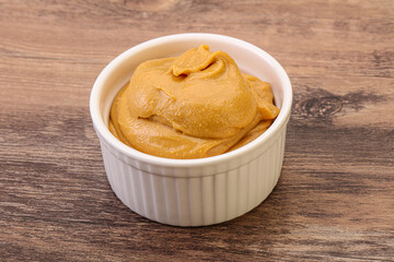 Peanut butter in the bowl