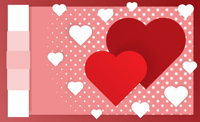 World Heart Day background. Heart with label for World Heart Day, and Valentine's Day. Vector illustration.