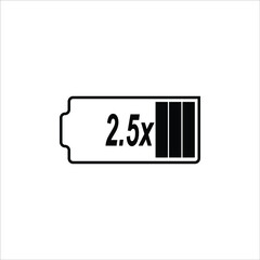 fast charging icon in black and white vector design. suitable for technology industries.