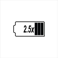 fast charging icon in black and white vector design. suitable for technology industries.