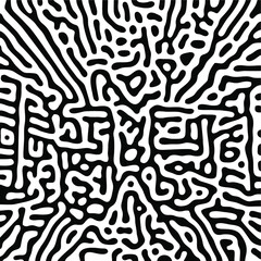 Turing Pattern Seamless Black Background