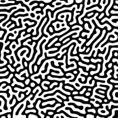 Turing Pattern Seamless Black Background
