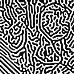 Turing Pattern Seamless Black Background