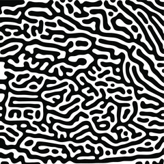 Turing Pattern Seamless Black Background