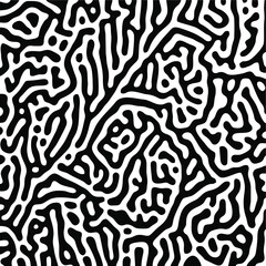 Turing Pattern Seamless Black Background