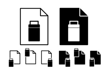 Suitcase vector icon in file set illustration for ui and ux, website or mobile application