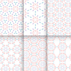 Scrapbook seamless pattern. baby boy backgrounds. vector. set textures. blue retro prints.