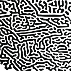 Turing Pattern Seamless Black Background