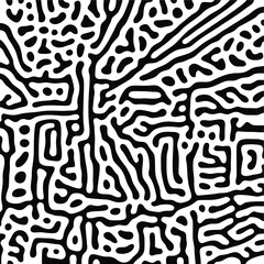 Turing Pattern Seamless Black Background