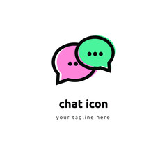 dialog, bubble talk, communication icon outline vector for web blog, app