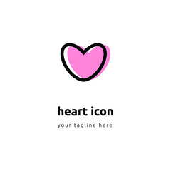 Heart Colorfull Icon Vector. Perfect Love symbol. Valentine's Day sign, emblem isolated on white background, Flat style for graphic and web design, logo. EPS10 color pictogram